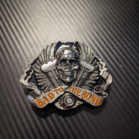 Bad to the Bone Siskiyou Brass Belt Buckle - Picture 1 of 5
